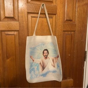 NWOT “Saint” Keanu Reeves Tote Bag